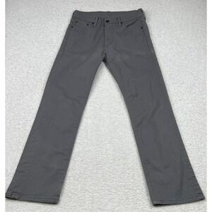 Levi's 513 Slim Straight Pants Mens 30×30 Grey Denim Jeans Stretch Casual